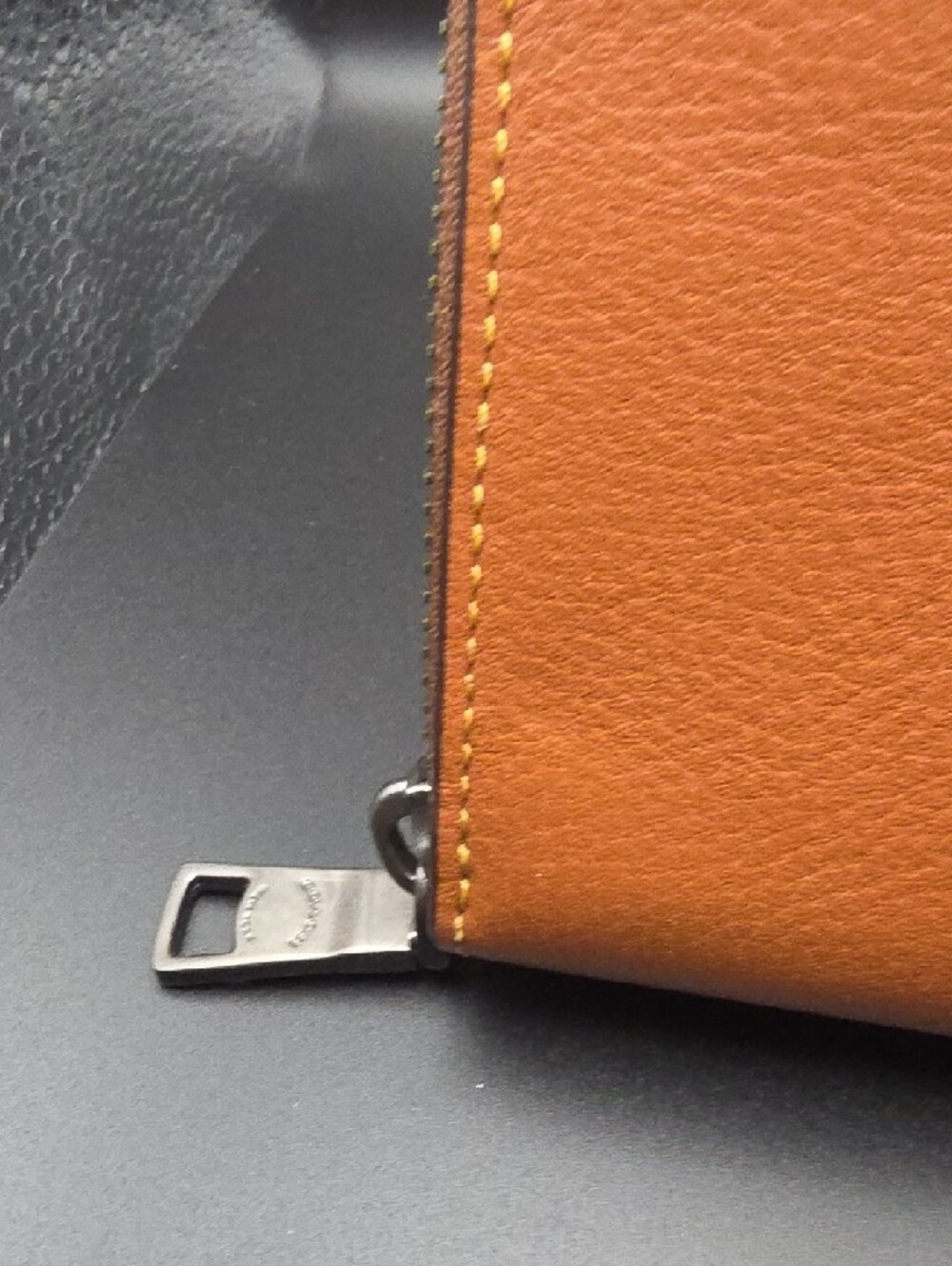 Coach Embossed Leather Zip Wallet in Tan Brown - Picture 3 of 11